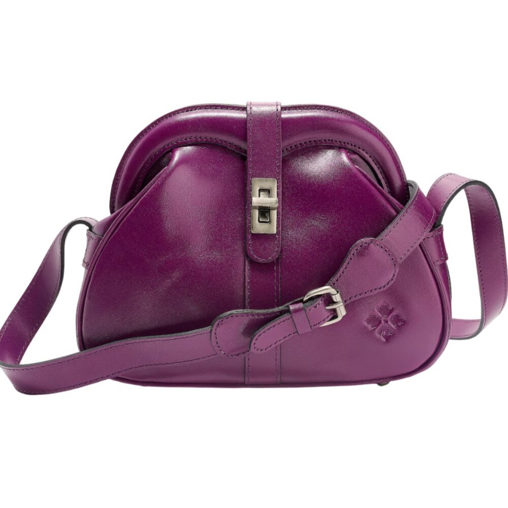Patricia Nash Florentina Frame Leather Crossbody Bag  0193